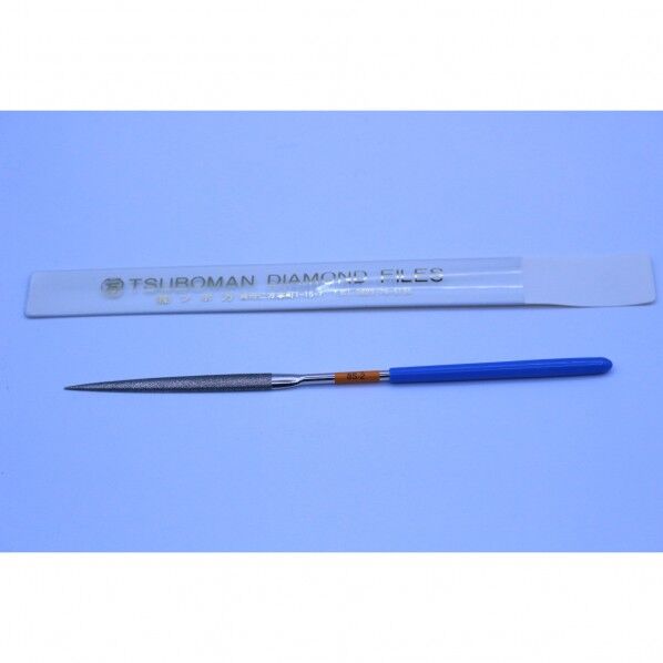 (ツボ万)ダイヤモンドヤスリ精半丸8S-2ダイヤモンド ヤスリ 機械工具 電着 磨キ 削リ 切断 刃物研ギ 面取リ 研磨 1個
