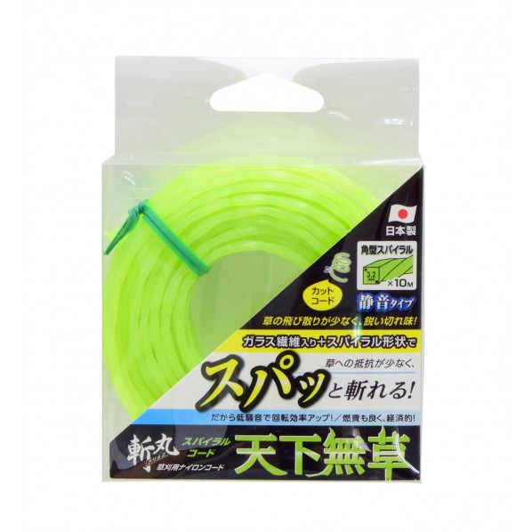 スパイラルコード 天下無草 角 グリーン 3.2mm×10m 1