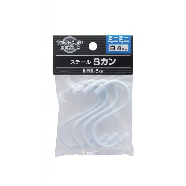 スチールSカン ミニミニ 白 H115×W82×D15(mm) 4個入