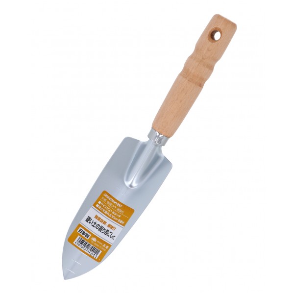 木柄補強付移植ゴテ Wクロームメッキ H286×W54×D50(mm) 1