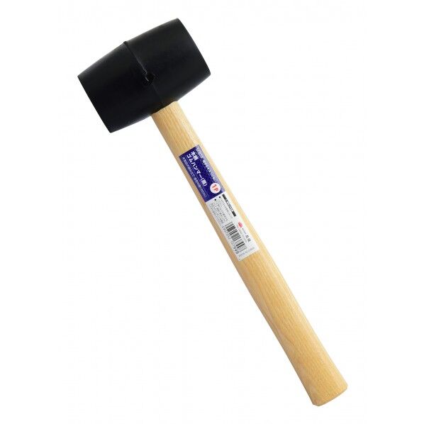 木柄ゴムハンマー黒 1P H240×W92×D12(mm) 1
