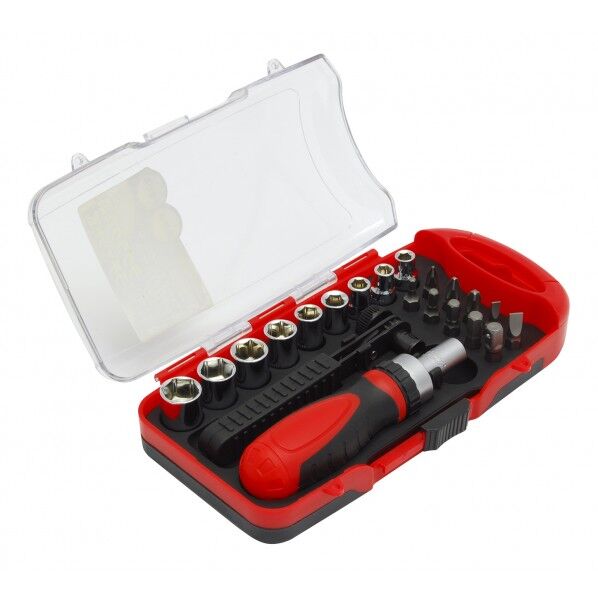 21pcsラチェット式ドライバー&マルチハンドルセット H192×W100×D34(mm) 1