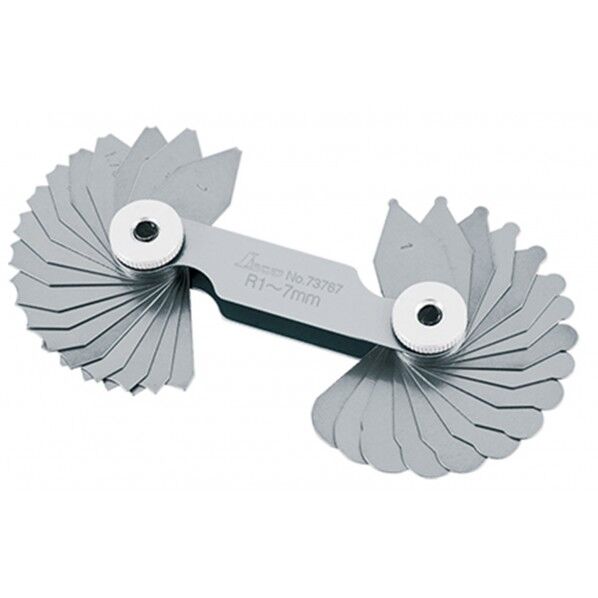 シンワ測定 ラジアスゲージ A R1~7 73767 1枚...