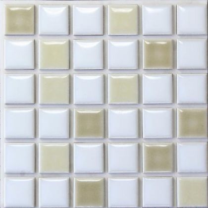 D.I.Yタイル ランドマークミックス/がっちりシール  ホワイト/ベージュベージュグレー  縦150x横150x(タイル：6粒x6粒) LMM01 1