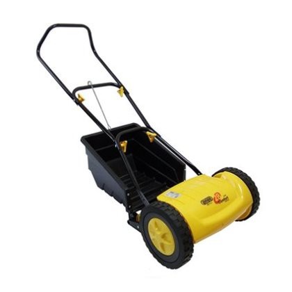 ギンゲ手押し式芝刈り機 本体:イエロー ハンドル部、集草ケース:ブラック CH-28 1