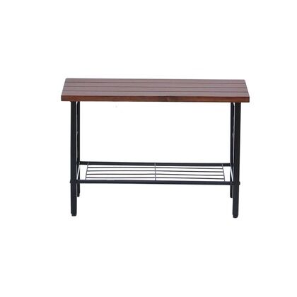 玄関スツール ブラウン 幅600×奥行260×高さ400㎜ 83-730 1