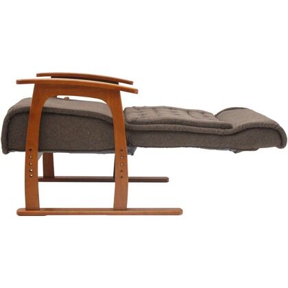 コイルバネ高座椅子 ブラウン 幅655×奥行750-1260×高さ585-1100㎜ 83-805 1