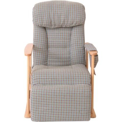 フットレスト付高座椅子 グリーン 幅630×奥行800-1360×高さ550-1060㎜ 83-818 1