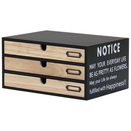 小物チェスト 3段3杯 幅350×奥行270×高さ177㎜ 77-255 1