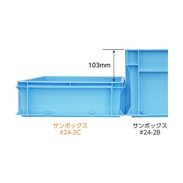 ボックス型コンテナ 202671 サンボックス#24ー2C ライトブルー SK-24-2C-BLL 1点