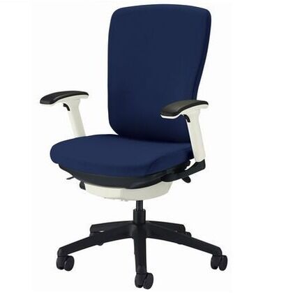 オフィスチェアー グリーン 奥555~605mm×幅640mm×高942~1034mm No.3522S-K 1