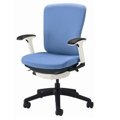 オフィスチェアー ブラック 奥555～605mm×幅640mm×高902～992mm No.3512F-K 1