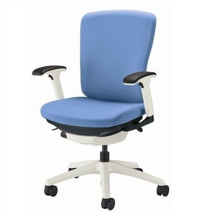 オフィスチェアー サンドベージュ 奥555~605mm×幅640mm×高902~992mm No.3512F-W 1