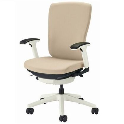 オフィスチェアー ソフトオレンジ 奥555～605mm×幅640mm×高902～992mm No.3512S-W 1