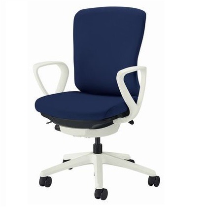 オフィスチェアー コズミックブルー 奥555~605mm×幅640mm×高902~992mm No.3511F-W 1