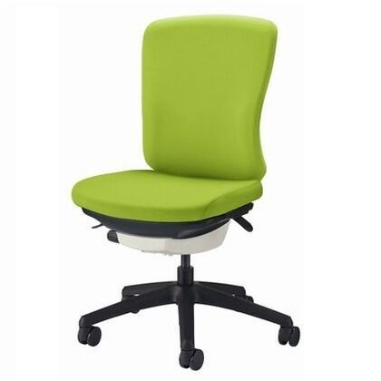 オフィスチェアー アップルグリーン 奥555~605mm×幅640mm×高902~992mm No.3510F-K 1