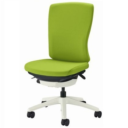 オフィスチェアー アップルグリーン 奥555~605mm×幅640mm×高902~992mm No.3510F-W 1