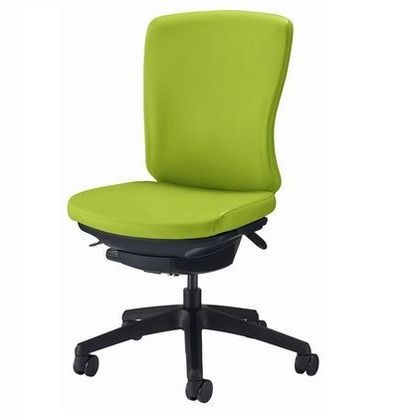 オフィスチェアー グリーン 奥555~605mm×幅640mm×高902~992mm No.3515S-K 1