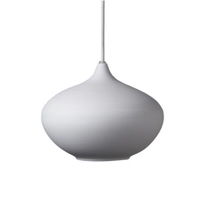 LED磁器ペンダントライト 幅広 横縞ハーフ 中 白 63~133cm MPN17 1