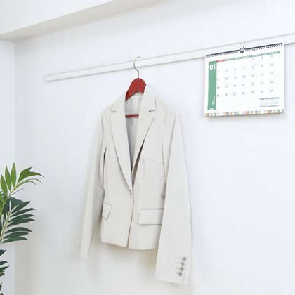 付長押ピクチャーレールファンシーバー35 プレーンホワイト 2000mm 514-150 1本