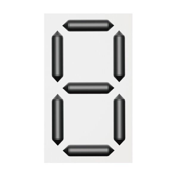 日本緑十字社 くるっと3Dデジタル数字札 KDS‐201 裏面マグネット付き 88×53×16mm 413201 1個