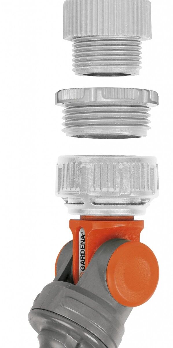 アングル水栓コネクター (自由に方向調節可能) グレー 02998-20 1点