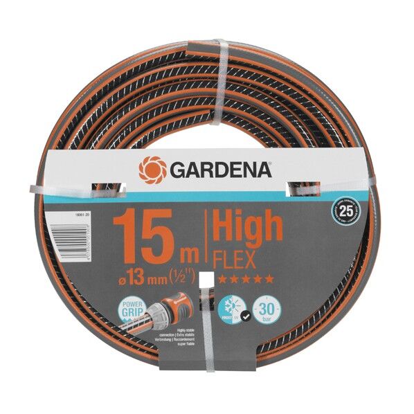 GARDENA(ガルデナ/ガルディナ) コンフォートHighFLEXホース 13mm(1/2インチ) 長さ15m オレンジ/黒 18061-20 1点...