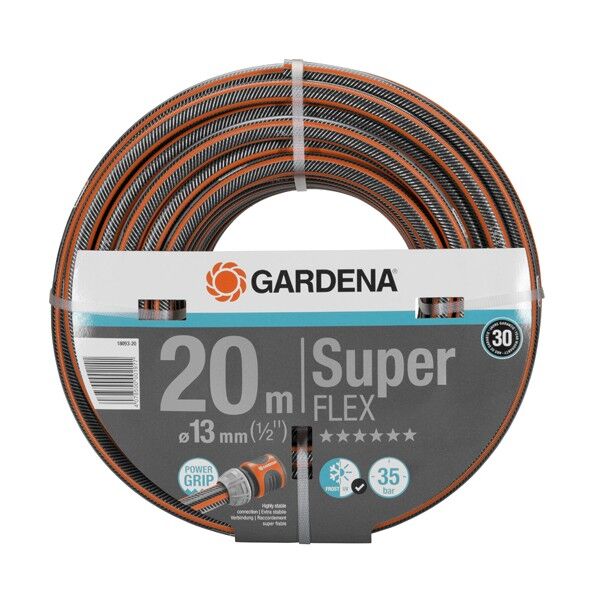 GARDENA(ガルデナ/ガルディナ) プレミアム SuperFLEXホース 13 mm(1/2インチ) 長さ20m オレンジ/黒 18093-20 1点