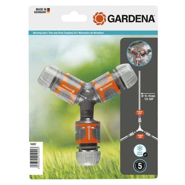GARDENA(ガルデナ/ガルディナ) ホースジョイント 3つ又コネクターセット オレンジ/グレー 18287-20 1点...