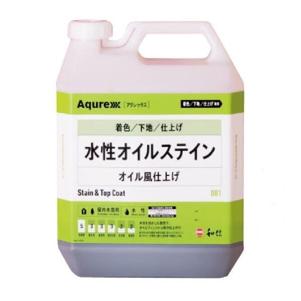 和信化学工業 アクレックス 水性オイルステイン オイル風仕上げ 3.5kg N-2 オレンジ 75602 1缶