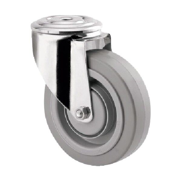 ボルト穴式キャスターALPHA(タイヤ痕レスタイプ・ステンレス金具) φ100 自在式 8470UFX100P30-13 1点