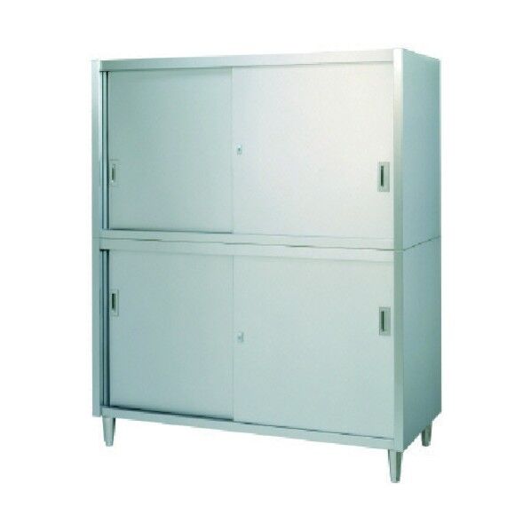 ステンレス保管庫上下ステンレス戸アジャスト仕様 VA-18060 1点