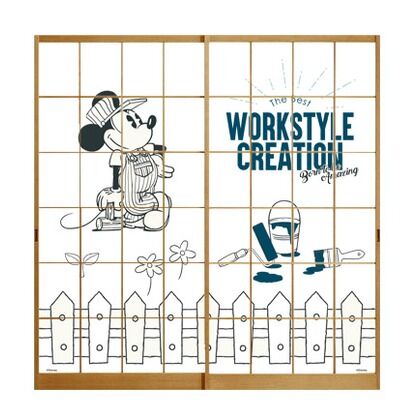 ミッキー障子紙【ガーデン】 91cm×182cm 2枚組