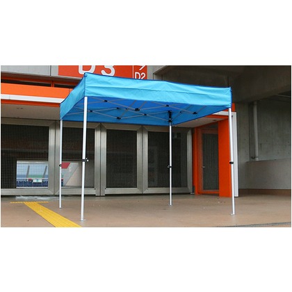 かんたんてんと３メッシュタイプ平屋根(スチール＆アルミ複合フレーム) ブルー 1.2m×1.2m KA／1212WMF 1