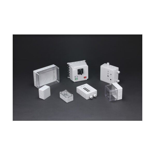 ノックアウト付防水・防塵ボックス 透明/ホワイトグレー 175×250×100 SPCM182510T 1点