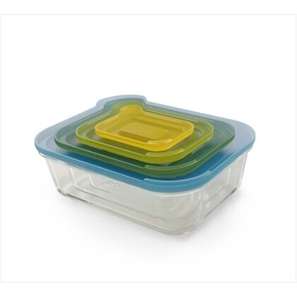 ネストガラスストレージ 4ピースセット 収納時:幅28×奥行21.5×高さ10㎝ 81060 1