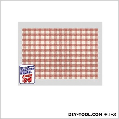抗ウィルス・抗菌ランチョンマット レッド 30cmX45cm VI-チェック RE 1