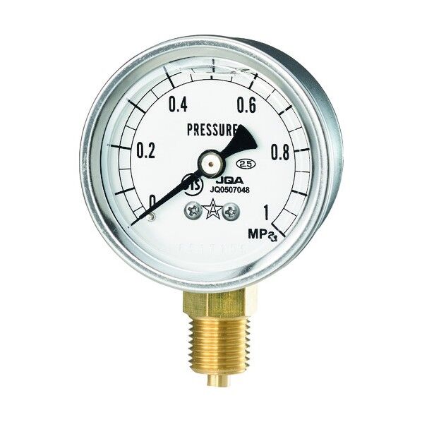 グリセリン入圧力計 圧力レンジ0~0.4Mpa 接続部サイズG1/4B GLT-11-0.4MPA 1点