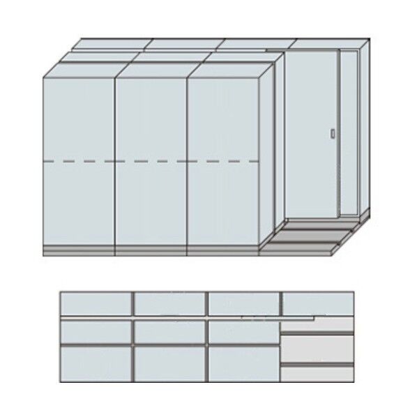 NW型並行移動書庫用ベース W3660×D1110×H2272 MNW-3421-ACC 1点