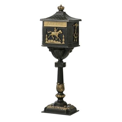 ビクトリア メールボックス ブラック 幅405×奥行280×高さ1125mm SUZ-M1000B 1