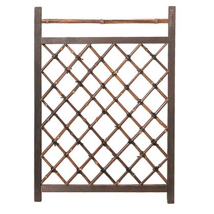 木枠枝折戸 黒竹 幅600×高さ1000×厚さ35mm KO-4 1