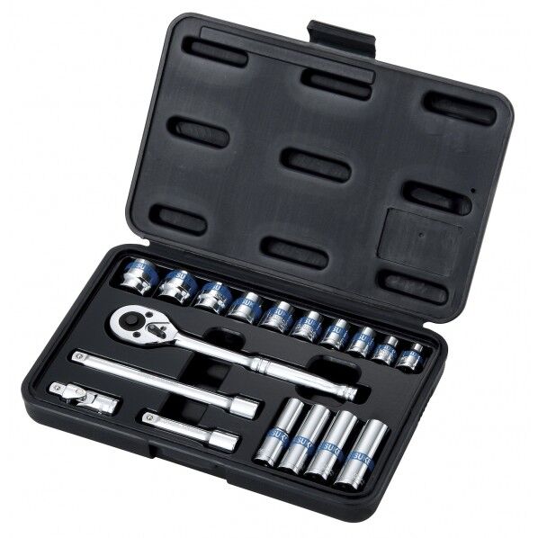 カラーラインソケットレンチセット9.5mm角 H55×W290×D190(mm) 18pcs