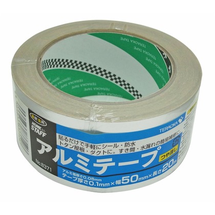 寺岡製作所 アルミテープつや消　No.8371 テープ厚さ0.1mmX幅50mmX長さ20m