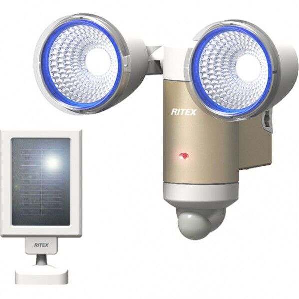 3W 2頭式 LEDソーラーセンサーライト S-65L 1