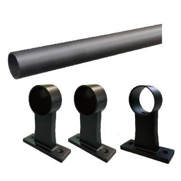ブラックパイプセット(首長プロケアブラケット)Φ25×2000 黒 Φ25×2000 1個