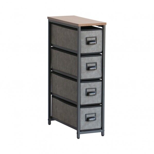 セラミック風チェスト4段(W20) GY W210×D490×H770(mm) K-3584GY 1台