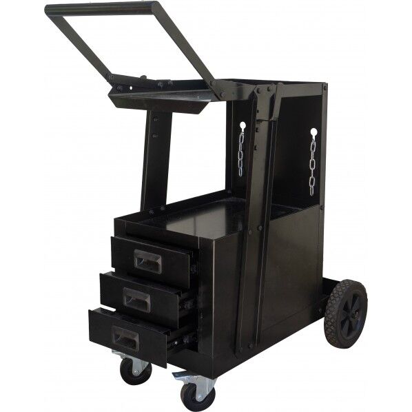 SUZUKID(スズキッド) キャビネットワゴン 730mm×390mm×870mm ブラック SWC-80 1台...