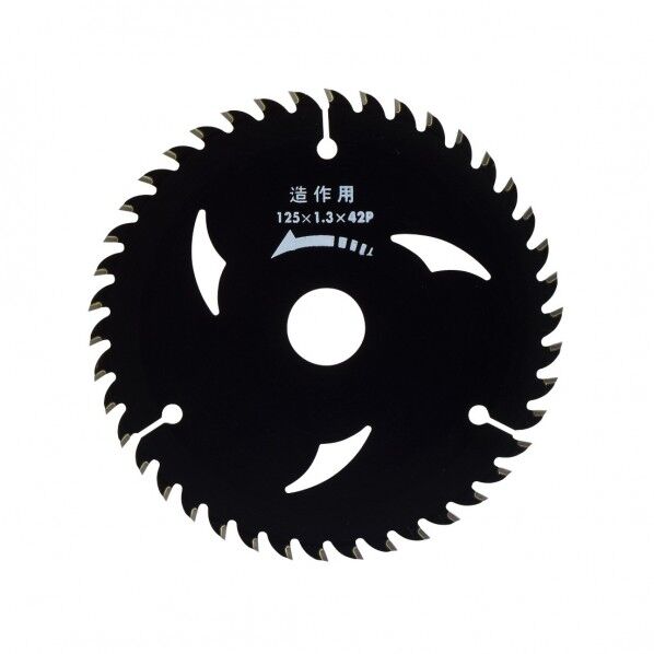 木工用チップソーブラックフッ素タイプ 125×42P H130×W130×D7(mm) 1枚