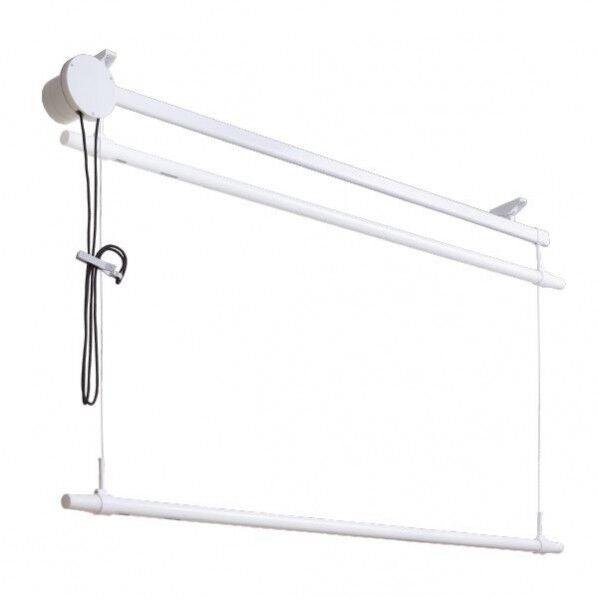 DRY・WAVE(ドライ・ウェーブ) 昇降式物干金物(天井から~1200mm) ホワイト H142×W1394×D97mm TM1412 1個