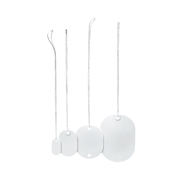 カラーエフ 小判形 白 30×40 ヒモ220 KF-3040HLW 1枚